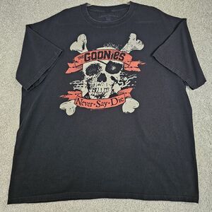 The Goonies T-shirt Mens XXL Black Short Sleeve Graphic Tee Crew Neck 2009‎ Y2K
